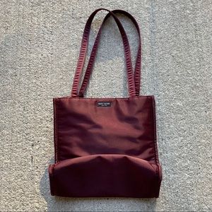 Kate spade maroon nylon tote purse shoulder bag